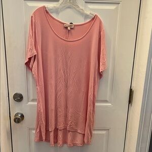 Philosophy Light Pink Short Sleeve Top